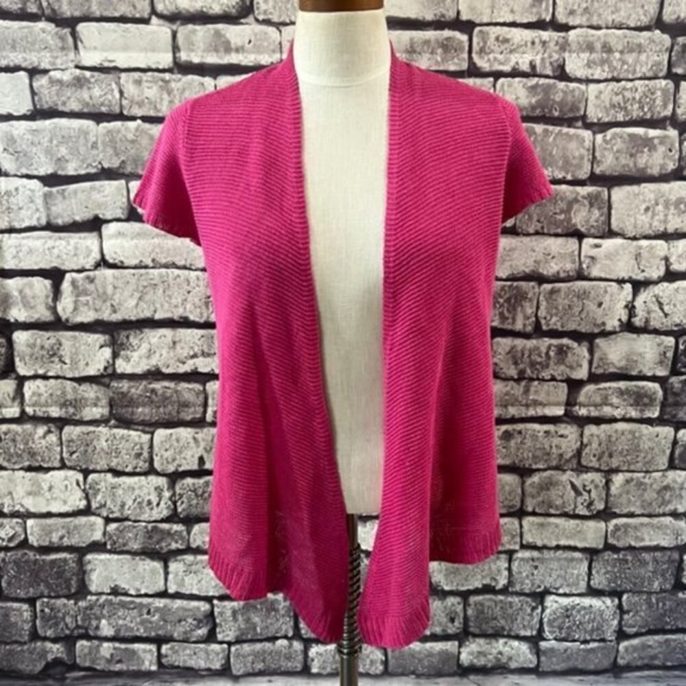 Eileen Fisher Pink No Close Shawl Size PS
